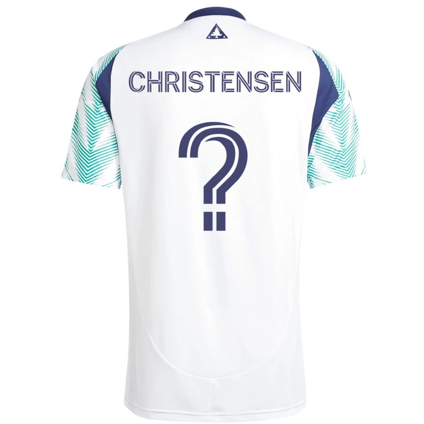 Danxen Damen Kevin Christensen #0 Weiß Blau Auswärtstrikot Trikot 2025/26 T-Shirt