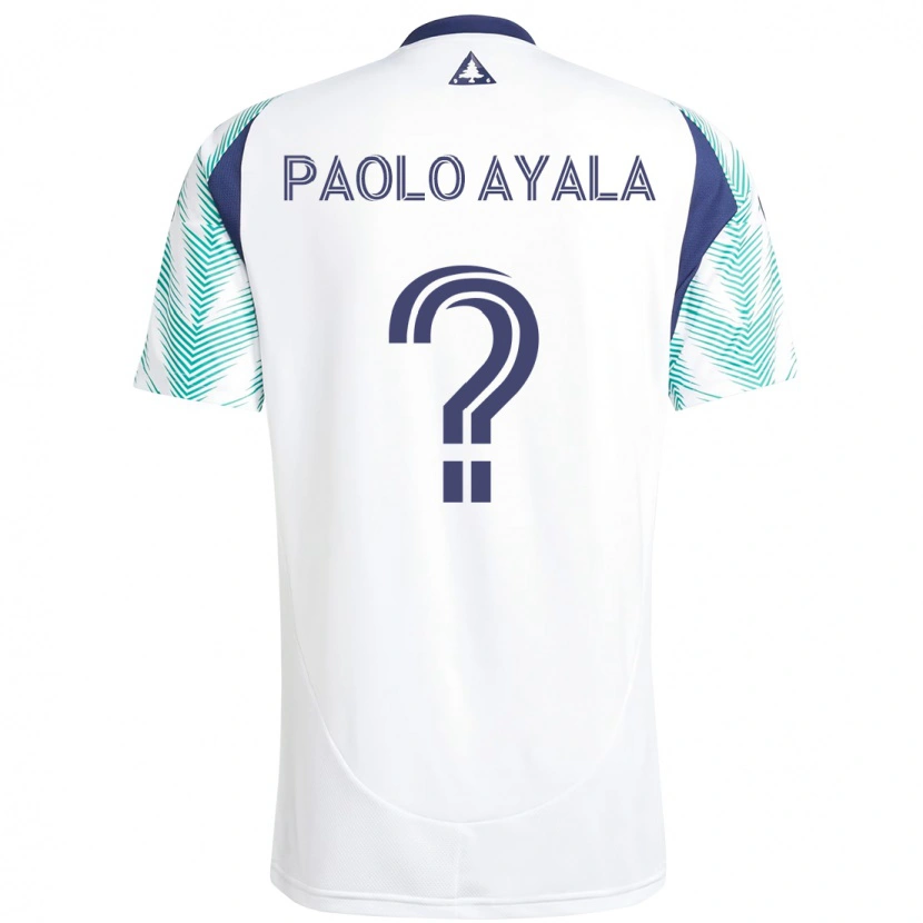 Danxen Damen Paolo Ayala #0 Weiß Blau Auswärtstrikot Trikot 2025/26 T-Shirt