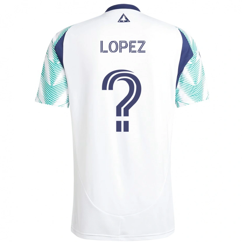 Danxen Damen Darwin Lopez #0 Weiß Blau Auswärtstrikot Trikot 2025/26 T-Shirt