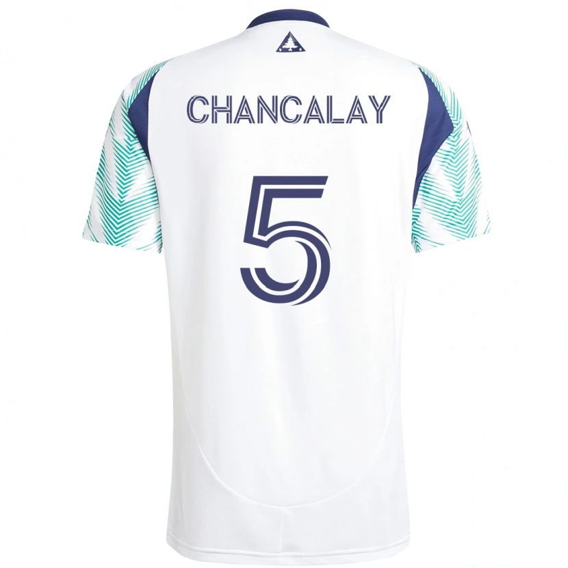 Danxen Damen Tomás Chancalay #5 Weiß Blau Auswärtstrikot Trikot 2025/26 T-Shirt