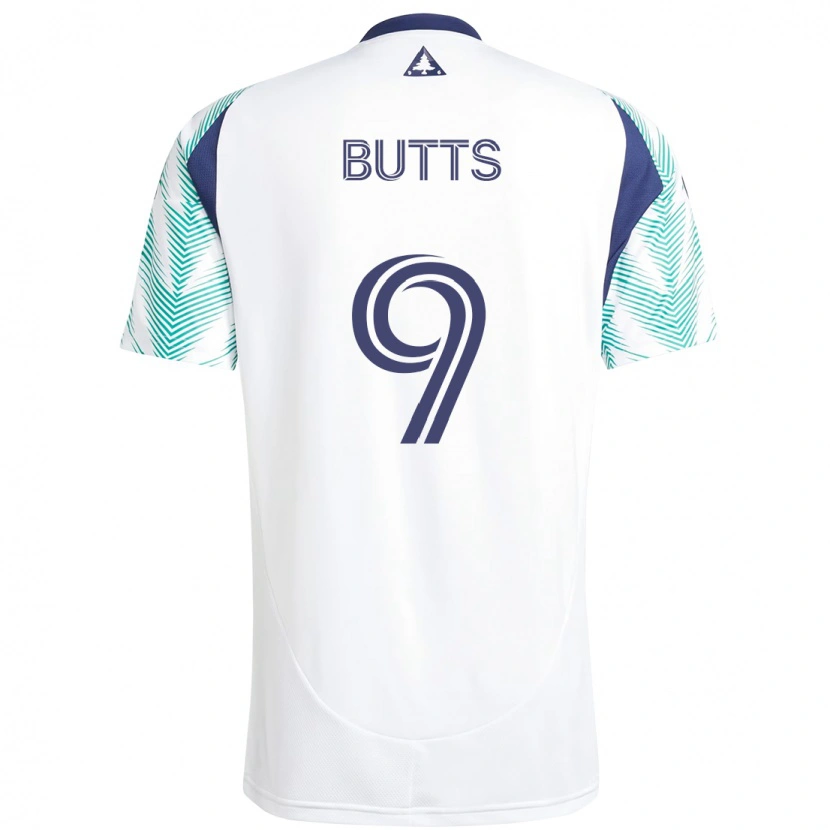 Danxen Damen Liam Butts #9 Weiß Blau Auswärtstrikot Trikot 2025/26 T-Shirt