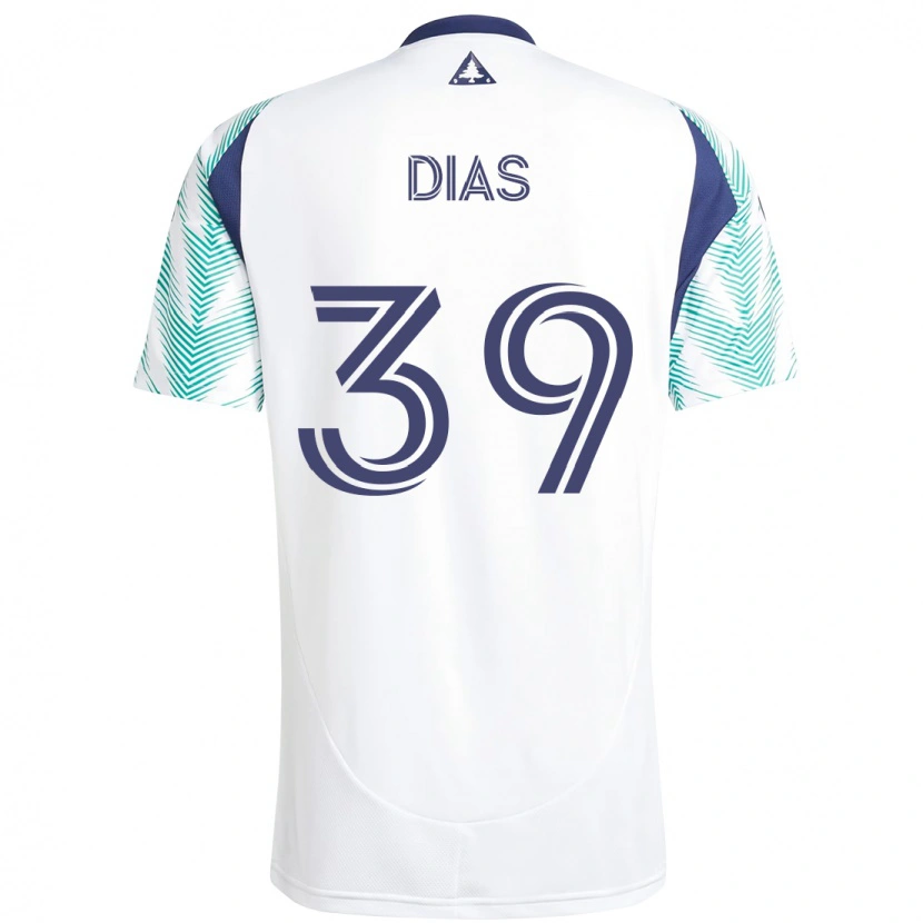 Danxen Damen Marcos Dias #39 Weiß Blau Auswärtstrikot Trikot 2025/26 T-Shirt