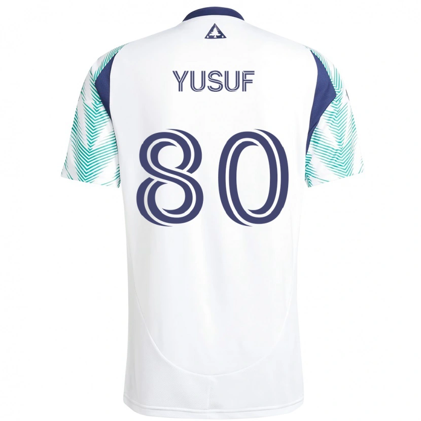 Danxen Damen Alhassan Yusuf #80 Weiß Blau Auswärtstrikot Trikot 2025/26 T-Shirt