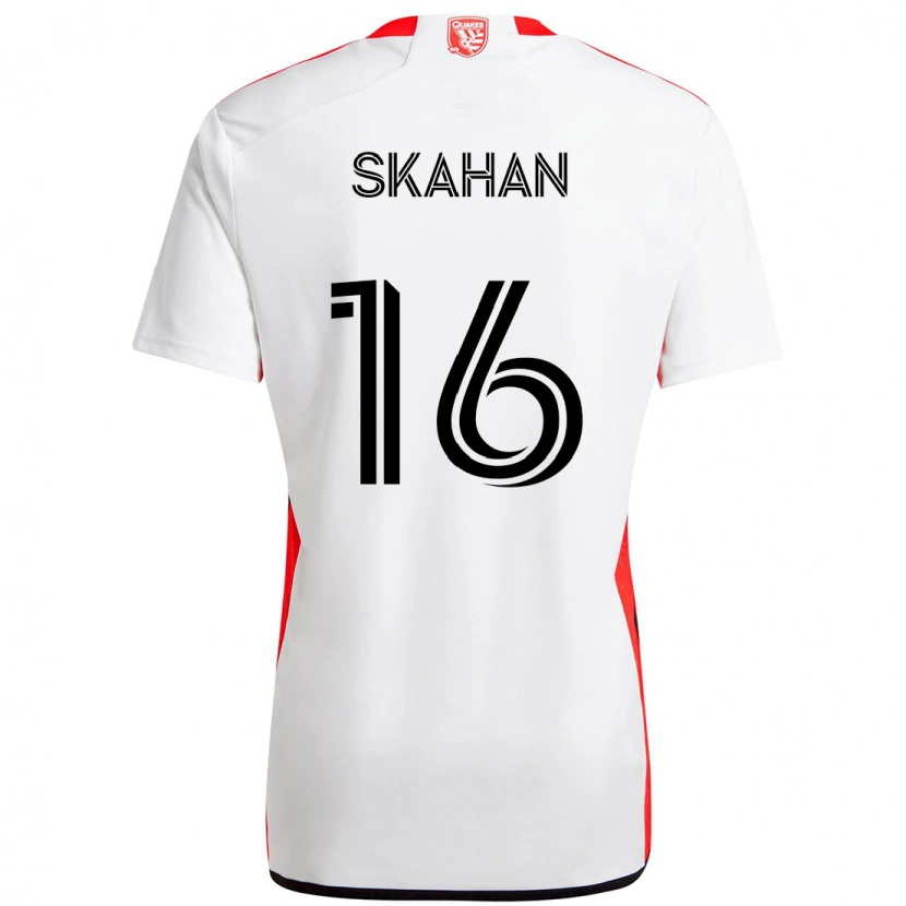 Danxen Damen Jack Skahan #16 Weiß Rot Auswärtstrikot Trikot 2025/26 T-Shirt