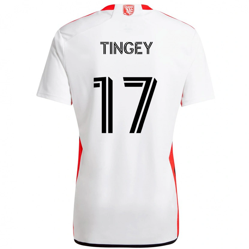 Danxen Damen Keegan Tingey #17 Weiß Rot Auswärtstrikot Trikot 2025/26 T-Shirt