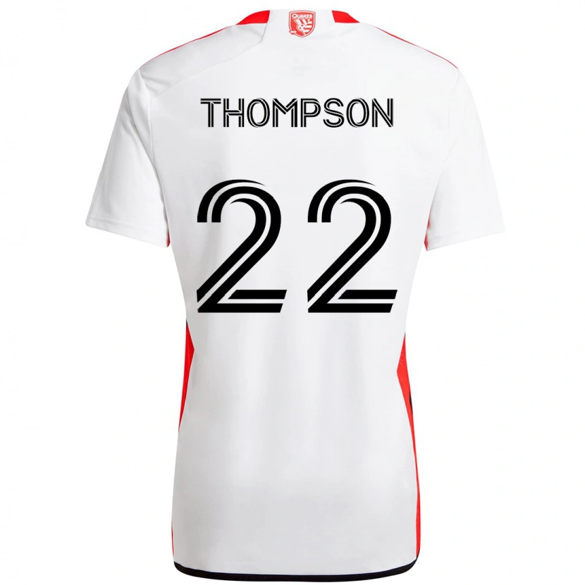 Danxen Damen Tommy Thompson #22 Weiß Rot Auswärtstrikot Trikot 2025/26 T-Shirt