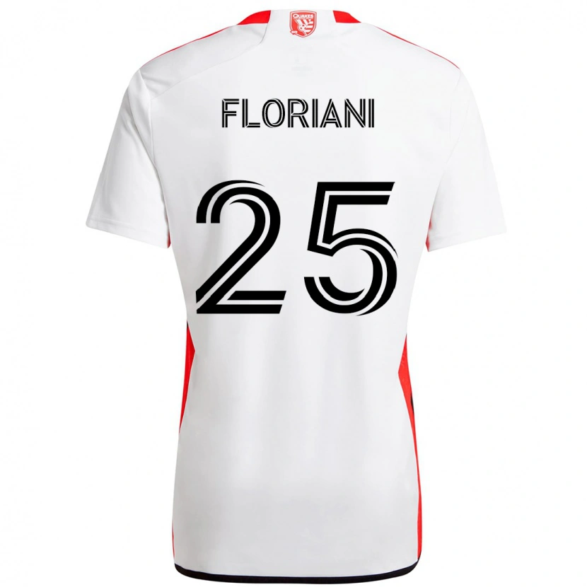 Danxen Damen Max Floriani #25 Weiß Rot Auswärtstrikot Trikot 2025/26 T-Shirt