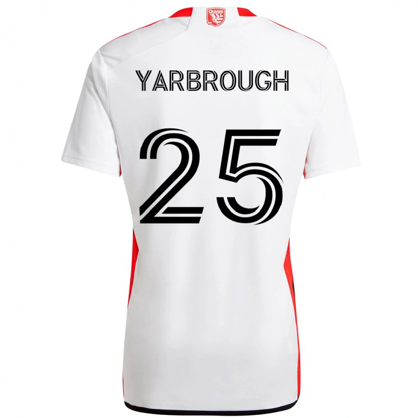 Danxen Damen William Yarbrough #25 Weiß Rot Auswärtstrikot Trikot 2025/26 T-Shirt