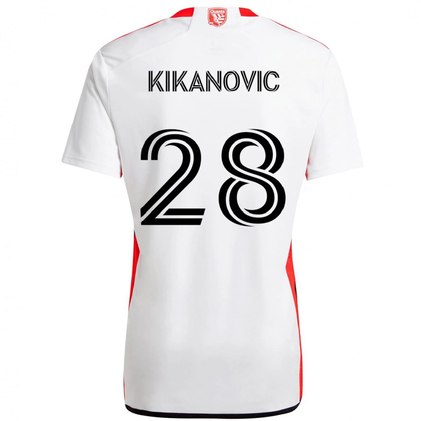 Danxen Damen Benjamin Kikanović #28 Weiß Rot Auswärtstrikot Trikot 2025/26 T-Shirt