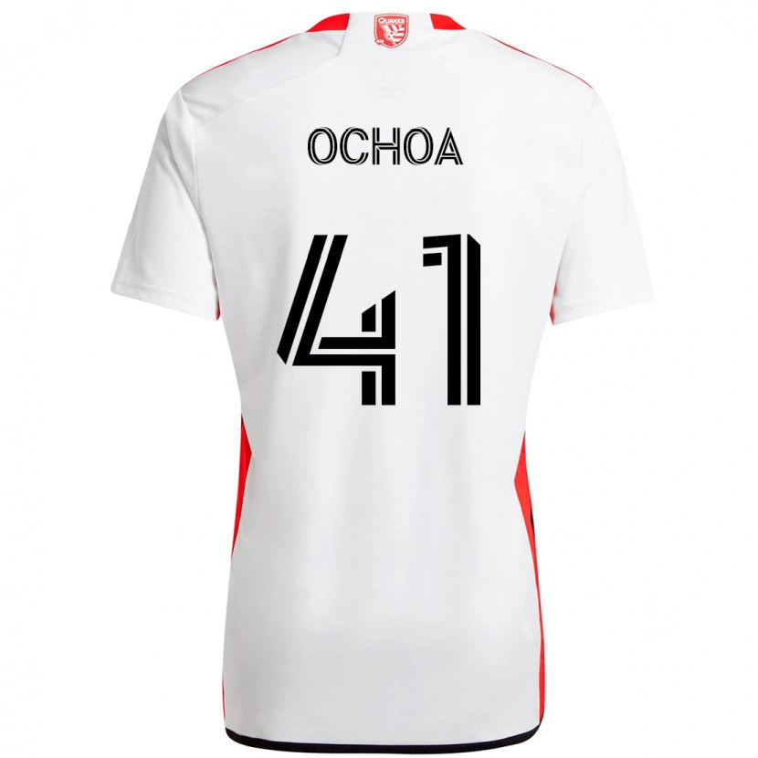 Danxen Damen Emmanuel Ochoa #41 Weiß Rot Auswärtstrikot Trikot 2025/26 T-Shirt