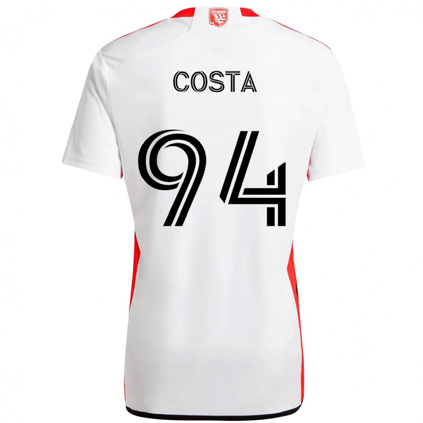 Danxen Damen Vítor Costa #94 Weiß Rot Auswärtstrikot Trikot 2025/26 T-Shirt
