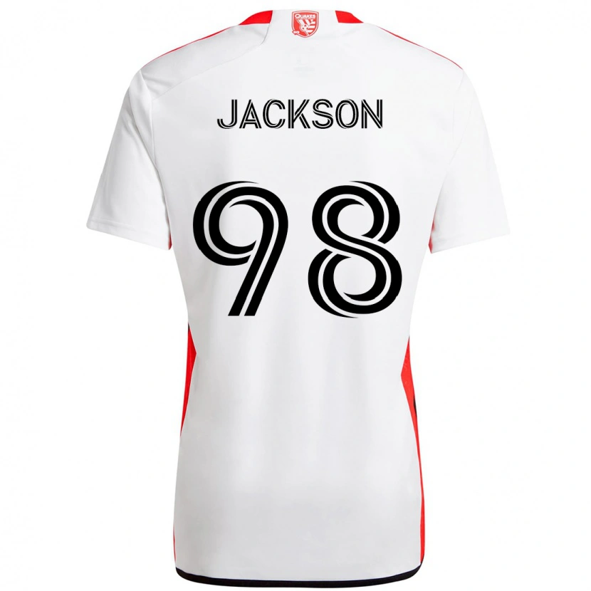 Danxen Damen Jacob Jackson #98 Weiß Rot Auswärtstrikot Trikot 2025/26 T-Shirt