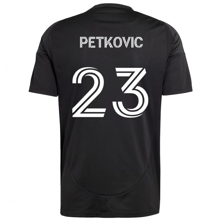 Danxen Damen Nikola Petkovic #23 Schwarz Weiß Auswärtstrikot Trikot 2025/26 T-Shirt