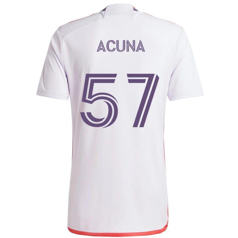 Danxen Damen Cristofer Acuña #57 Weiß Lila Auswärtstrikot Trikot 2025/26 T-Shirt