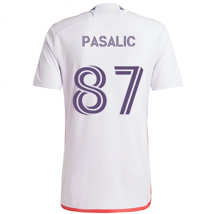 Danxen Damen Marco Pasalic #87 Weiß Lila Auswärtstrikot Trikot 2025/26 T-Shirt