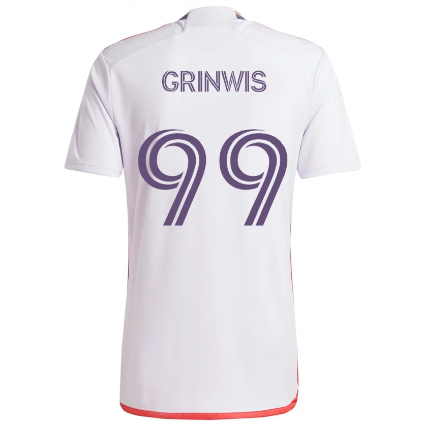 Danxen Damen Adam Grinwis #99 Weiß Lila Auswärtstrikot Trikot 2025/26 T-Shirt