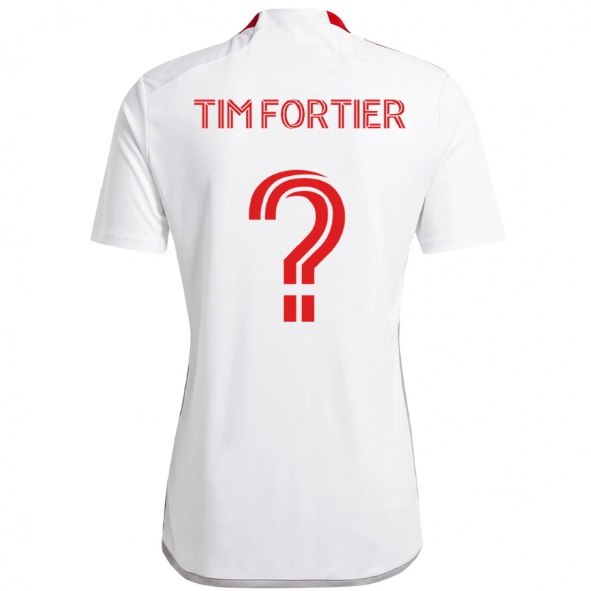 Danxen Damen Tim Fortier #0 Weiß Rot Auswärtstrikot Trikot 2025/26 T-Shirt