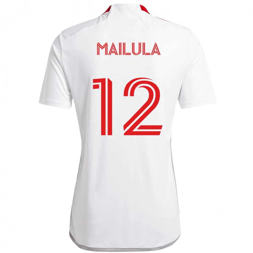 Danxen Damen Cassius Mailula #12 Weiß Rot Auswärtstrikot Trikot 2025/26 T-Shirt