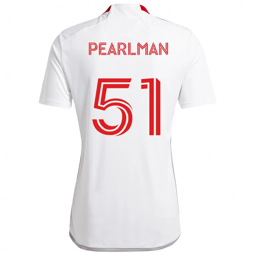 Danxen Damen Adam Pearlman #51 Weiß Rot Auswärtstrikot Trikot 2025/26 T-Shirt