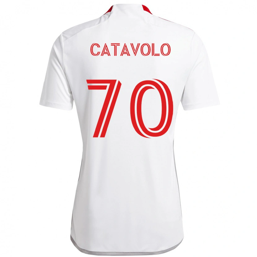 Danxen Damen Matthew Catavolo #70 Weiß Rot Auswärtstrikot Trikot 2025/26 T-Shirt