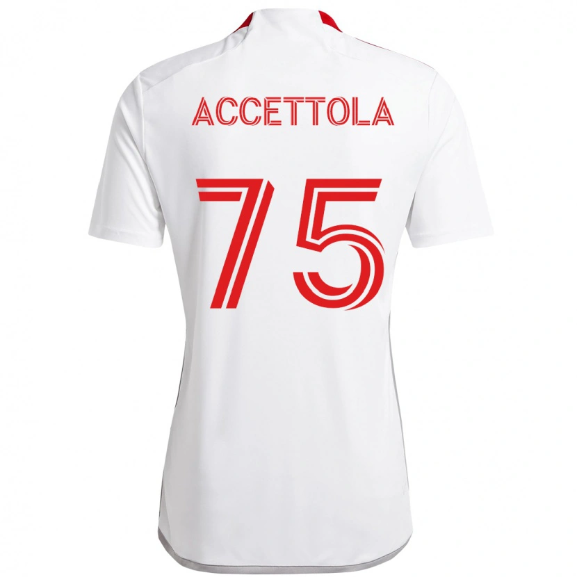 Danxen Damen Luca Accettola #75 Weiß Rot Auswärtstrikot Trikot 2025/26 T-Shirt