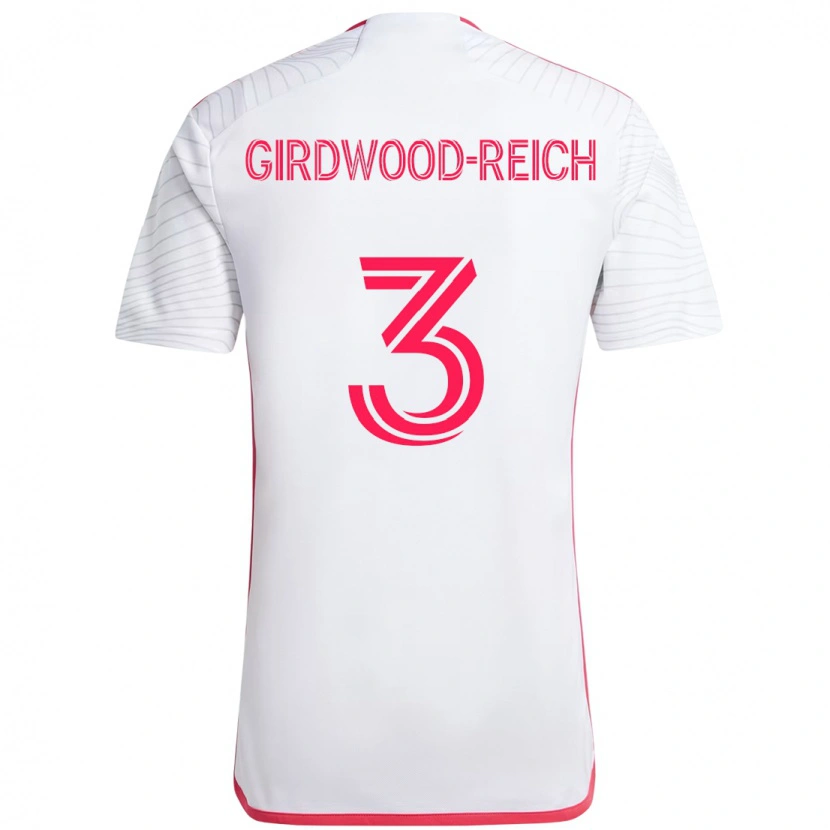 Danxen Damen Jake Girdwood-Reich #3 Weiß Magenta Auswärtstrikot Trikot 2025/26 T-Shirt