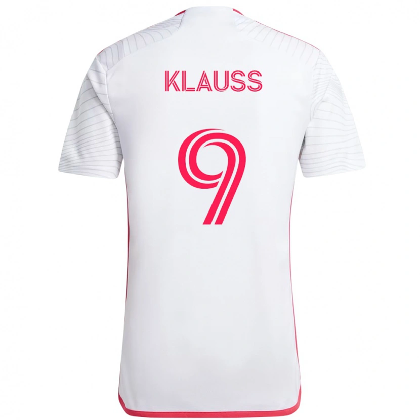 Danxen Damen João Klauss #9 Weiß Magenta Auswärtstrikot Trikot 2025/26 T-Shirt