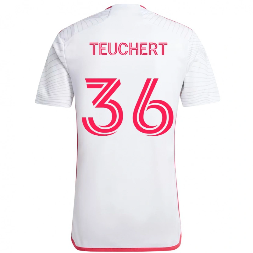 Danxen Damen Cedric Teuchert #36 Weiß Magenta Auswärtstrikot Trikot 2025/26 T-Shirt