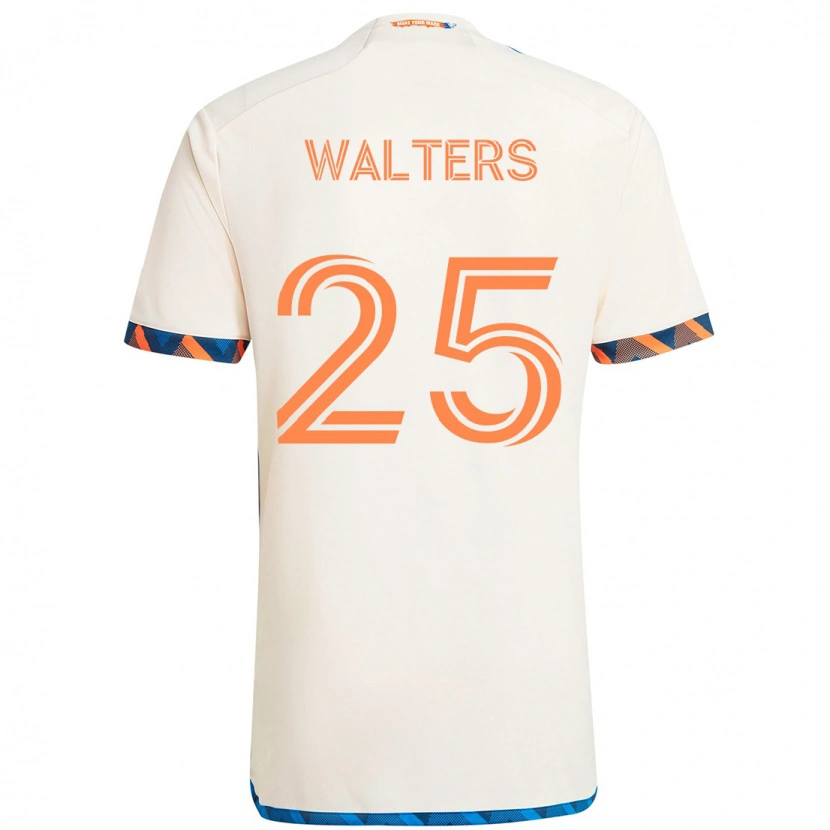 Danxen Damen Paul Walters #25 Weiß Blau Orange Auswärtstrikot Trikot 2025/26 T-Shirt