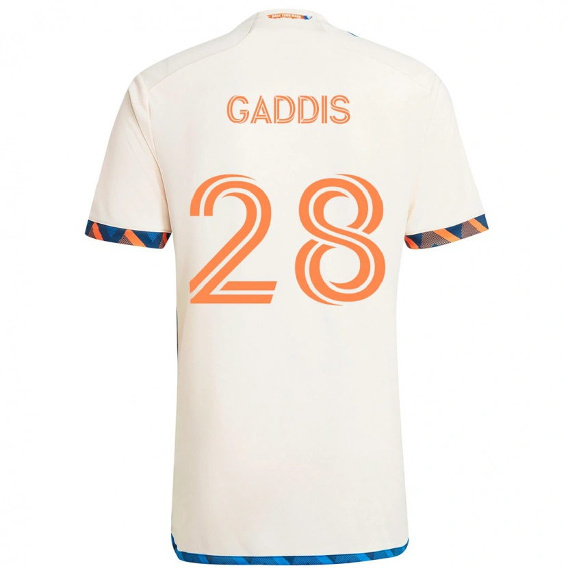 Danxen Damen Raymon Gaddis #28 Weiß Blau Orange Auswärtstrikot Trikot 2025/26 T-Shirt