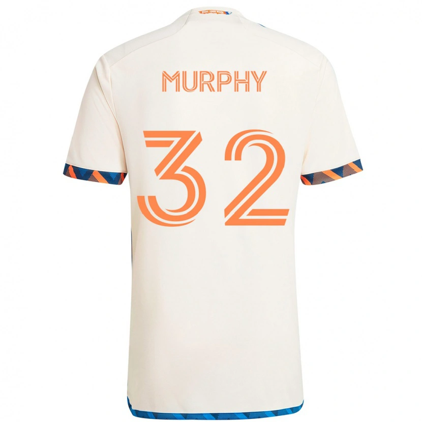 Danxen Damen Ian Murphy #32 Weiß Blau Orange Auswärtstrikot Trikot 2025/26 T-Shirt