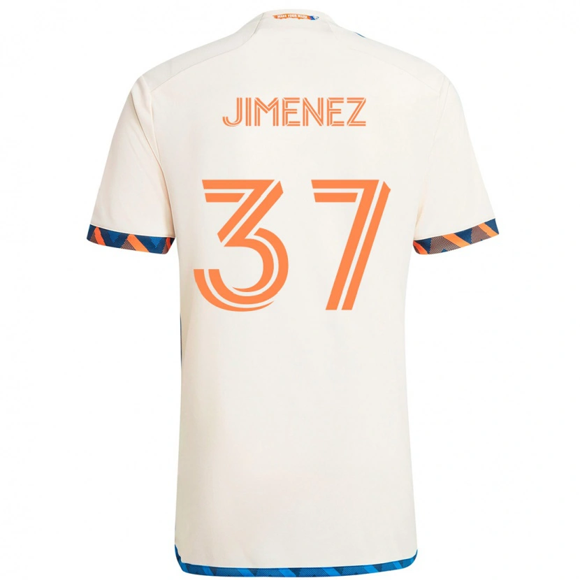 Danxen Damen Stiven Jimenez #37 Weiß Blau Orange Auswärtstrikot Trikot 2025/26 T-Shirt
