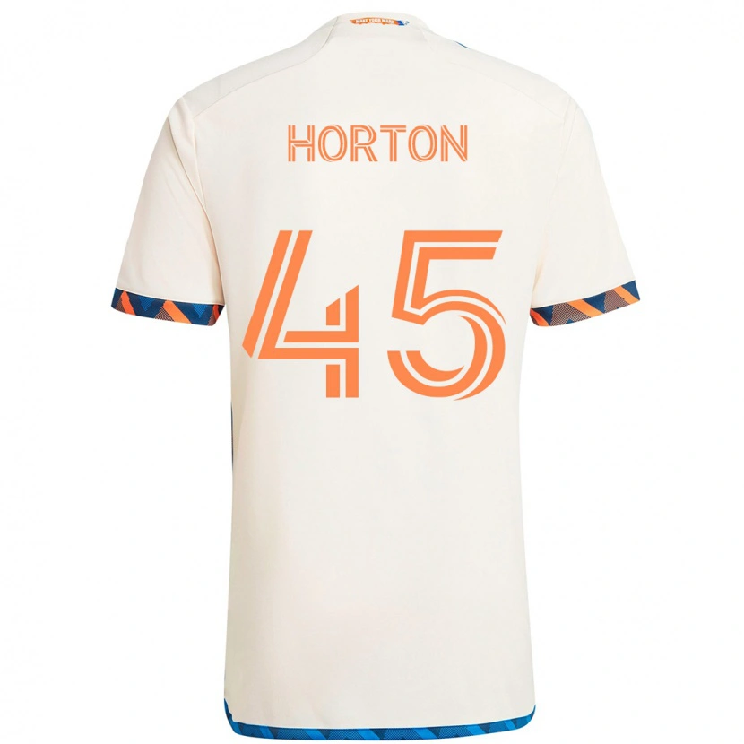 Danxen Damen Philip Horton #45 Weiß Blau Orange Auswärtstrikot Trikot 2025/26 T-Shirt