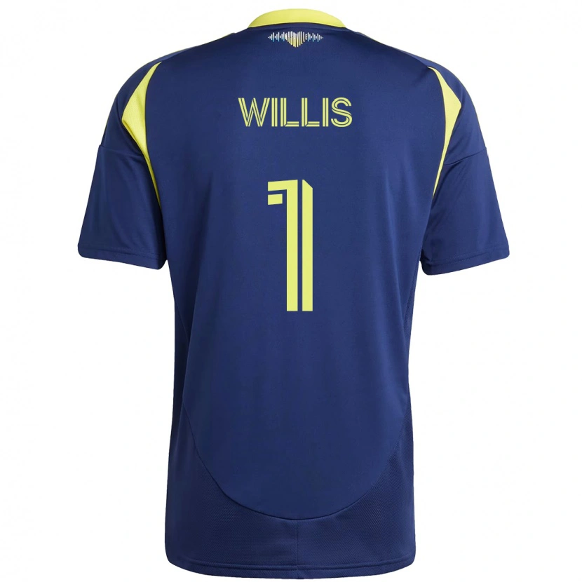 Danxen Damen Joe Willis #1 Marineblau Gelb Auswärtstrikot Trikot 2025/26 T-Shirt