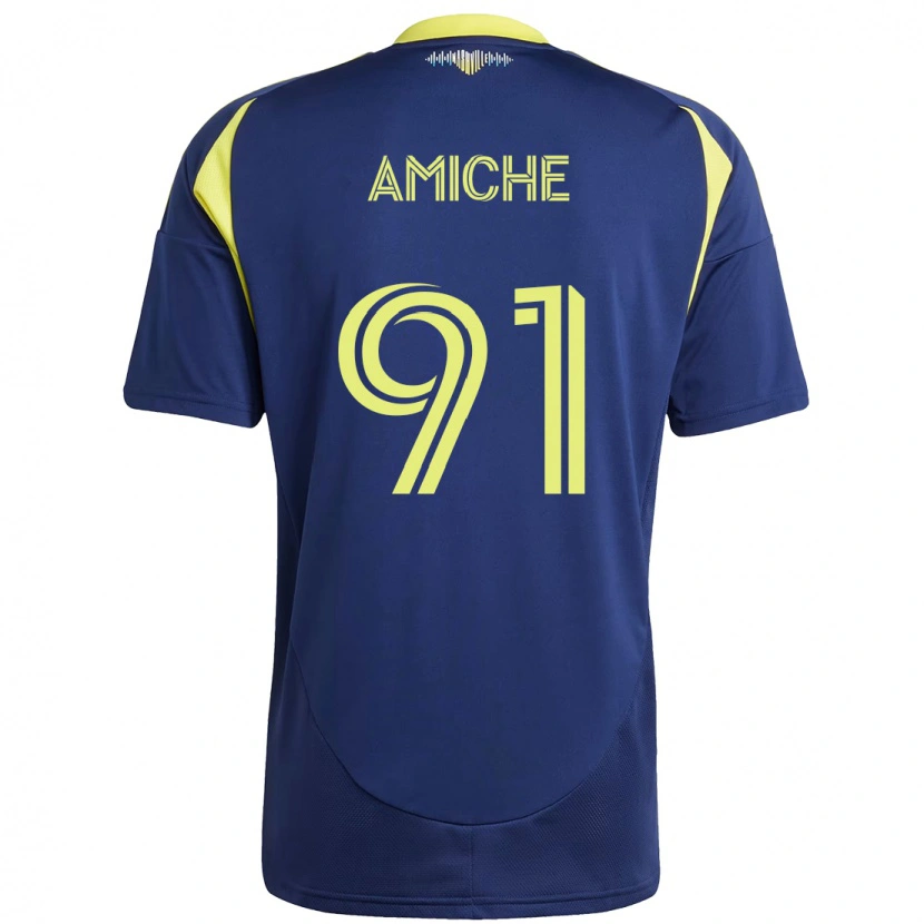 Danxen Damen Kemy Amiche #91 Marineblau Gelb Auswärtstrikot Trikot 2025/26 T-Shirt