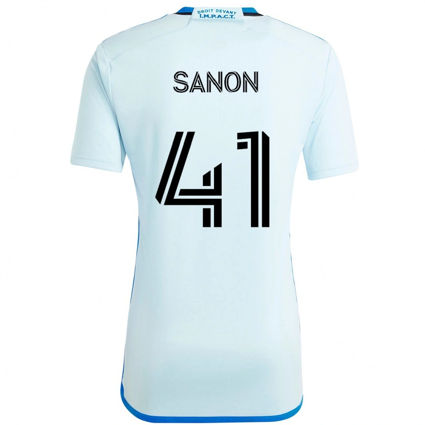 Danxen Damen Jérémy Sanon #41 Himmelblau Dunkelblau Auswärtstrikot Trikot 2025/26 T-Shirt