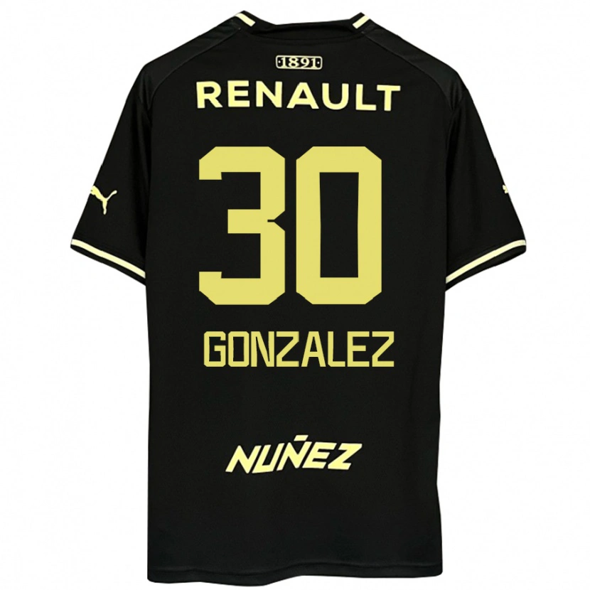 Danxen Damen Ángel González #30 Schwarz Gelb Auswärtstrikot Trikot 2025/26 T-Shirt