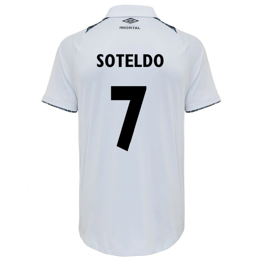 Danxen Damen Yeferson Soteldo #7 Weiß Blau Auswärtstrikot Trikot 2025/26 T-Shirt