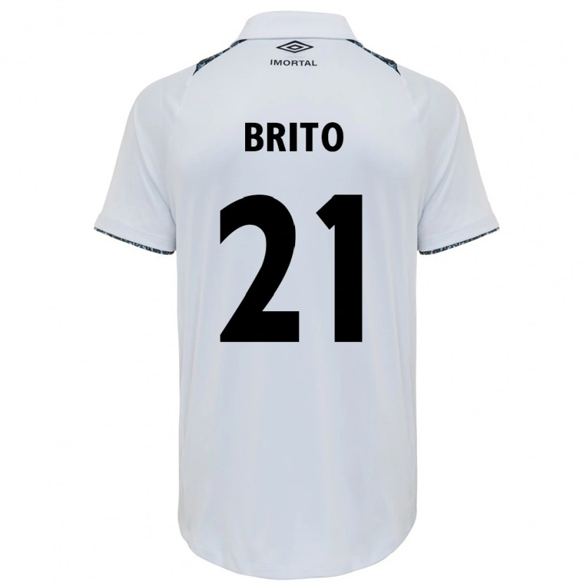 Danxen Damen Brito #21 Weiß Blau Auswärtstrikot Trikot 2025/26 T-Shirt