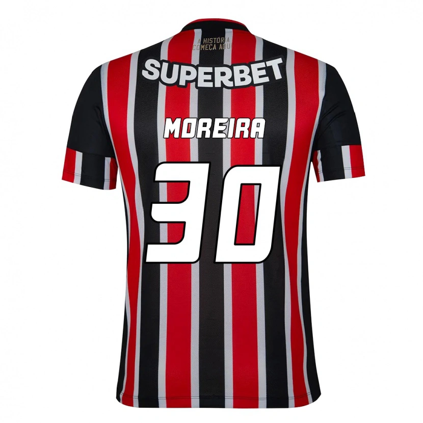 Danxen Damen João Moreira #30 Schwarz Rot Auswärtstrikot Trikot 2025/26 T-Shirt