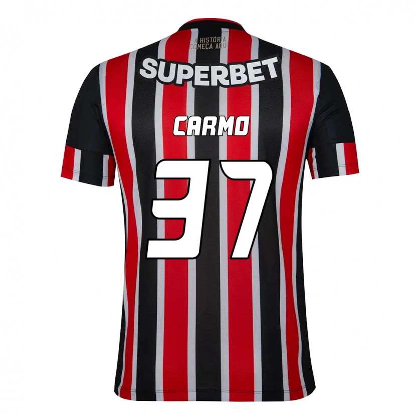 Danxen Damen Henrique Carmo #37 Schwarz Rot Auswärtstrikot Trikot 2025/26 T-Shirt