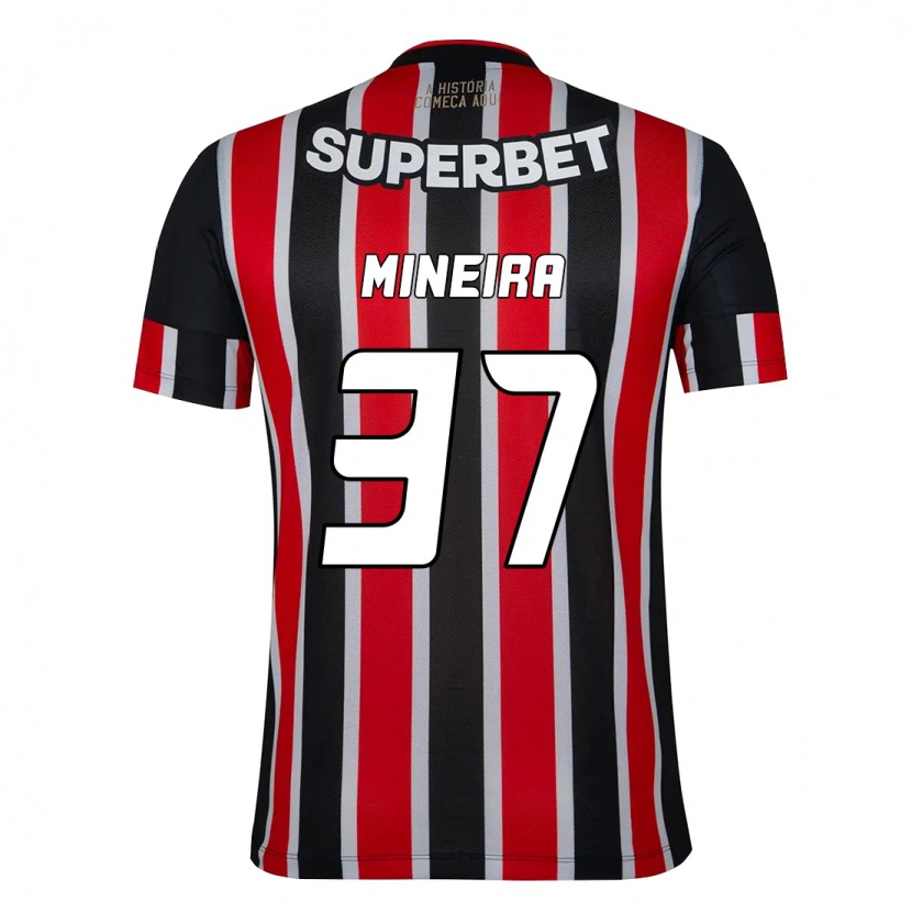 Danxen Damen Rafa Mineira #37 Schwarz Rot Auswärtstrikot Trikot 2025/26 T-Shirt