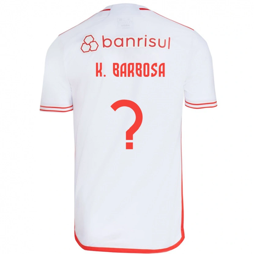 Danxen Damen Kauã Barbosa #0 Weiß Rot Auswärtstrikot Trikot 2025/26 T-Shirt