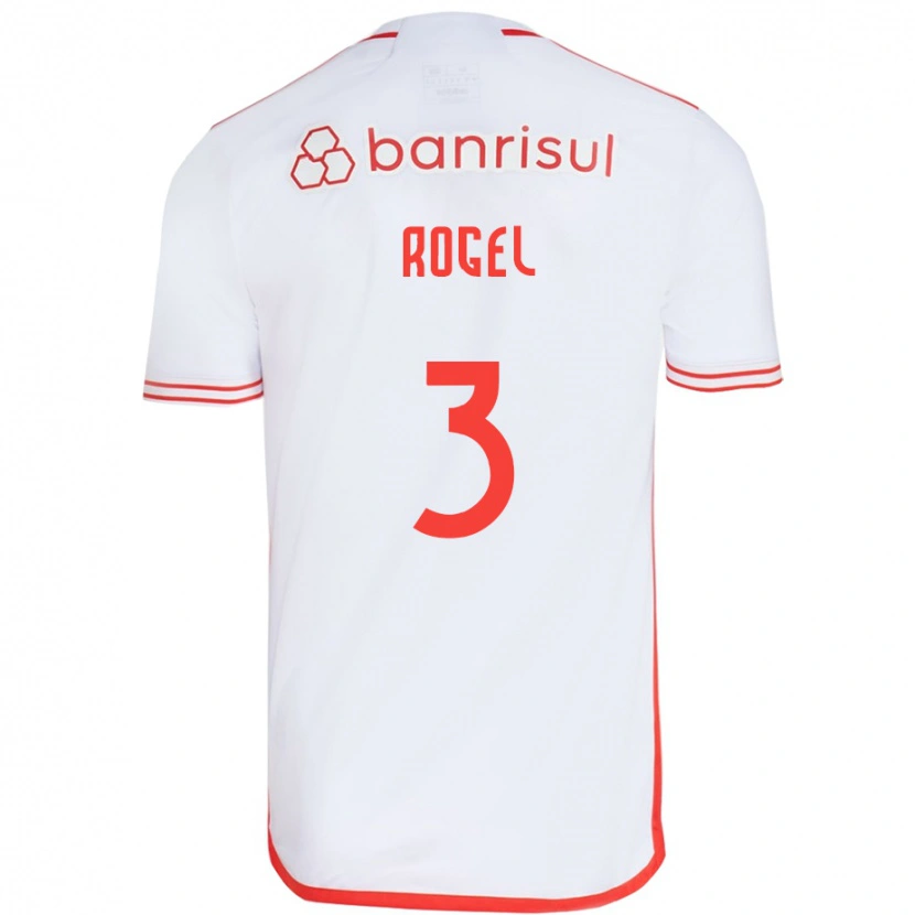 Danxen Damen Agustín Rogel #3 Weiß Rot Auswärtstrikot Trikot 2025/26 T-Shirt