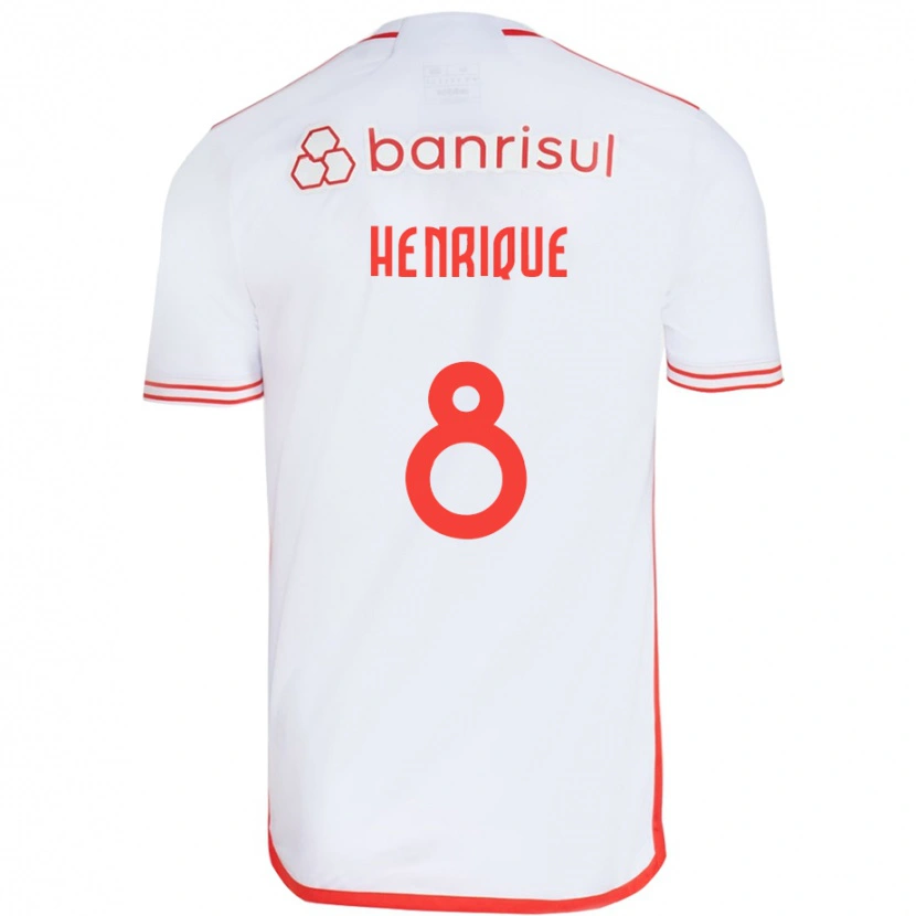 Danxen Damen Bruno Henrique #8 Weiß Rot Auswärtstrikot Trikot 2025/26 T-Shirt