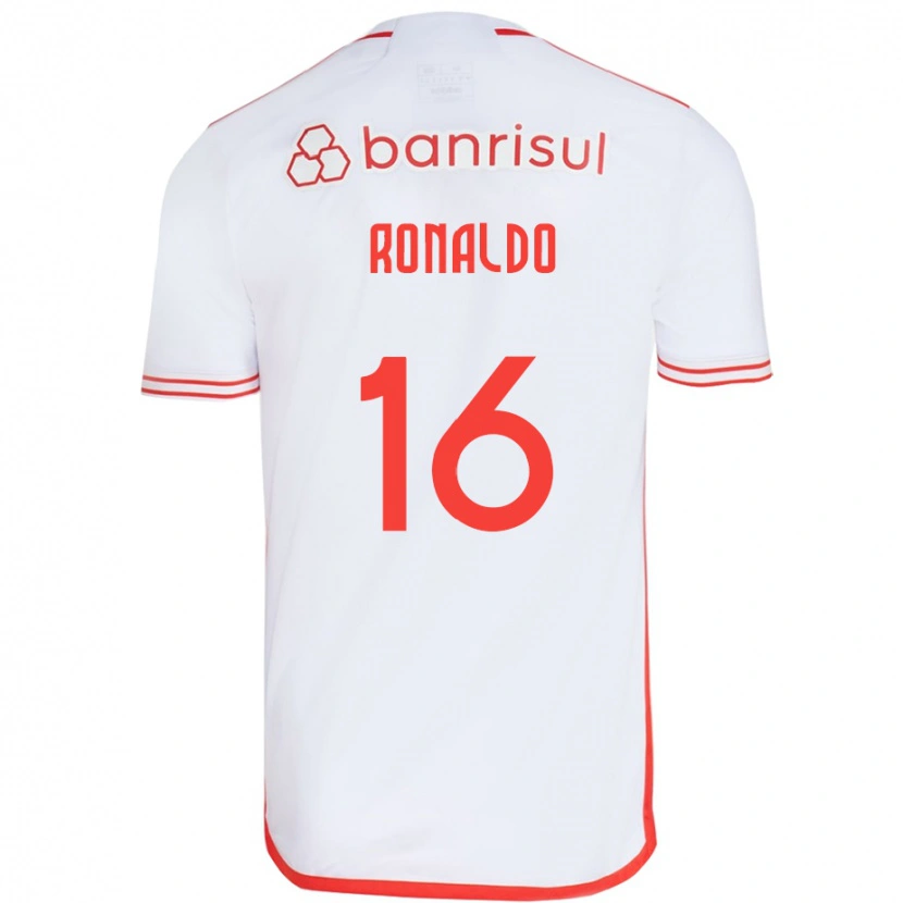 Danxen Damen Ronaldo #16 Weiß Rot Auswärtstrikot Trikot 2025/26 T-Shirt