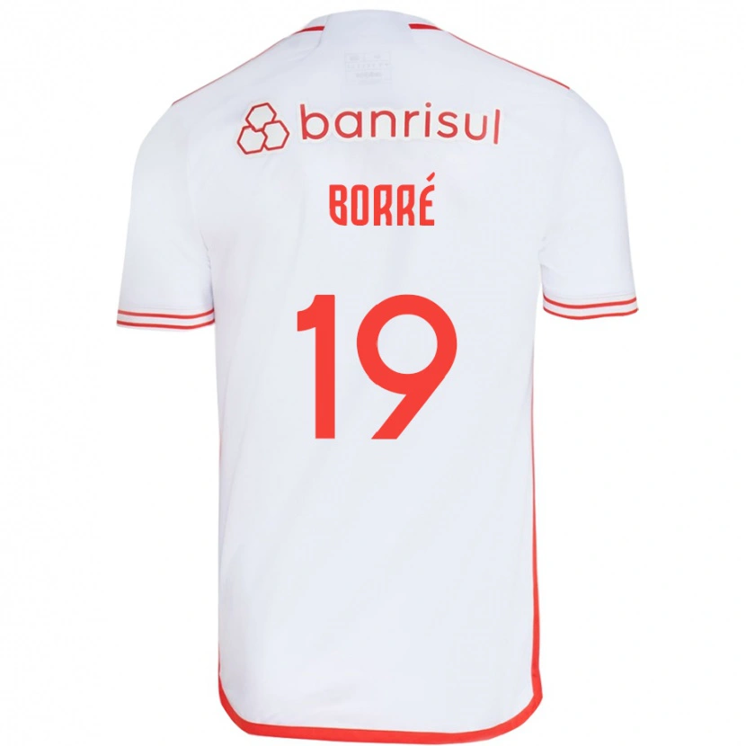 Danxen Damen Rafael Borré #19 Weiß Rot Auswärtstrikot Trikot 2025/26 T-Shirt