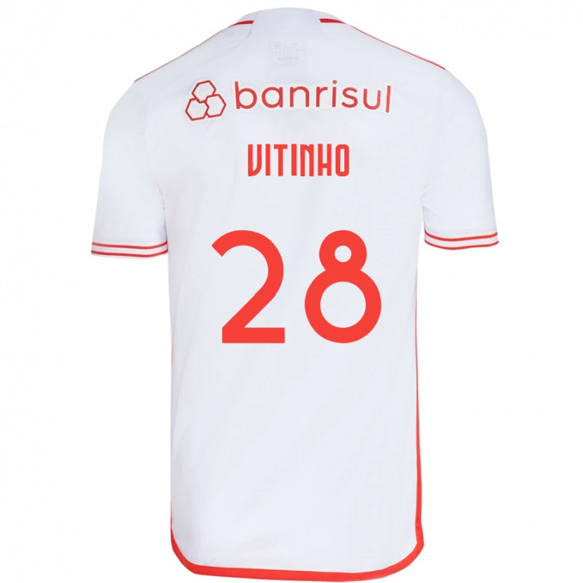 Danxen Damen Vitinho #28 Weiß Rot Auswärtstrikot Trikot 2025/26 T-Shirt