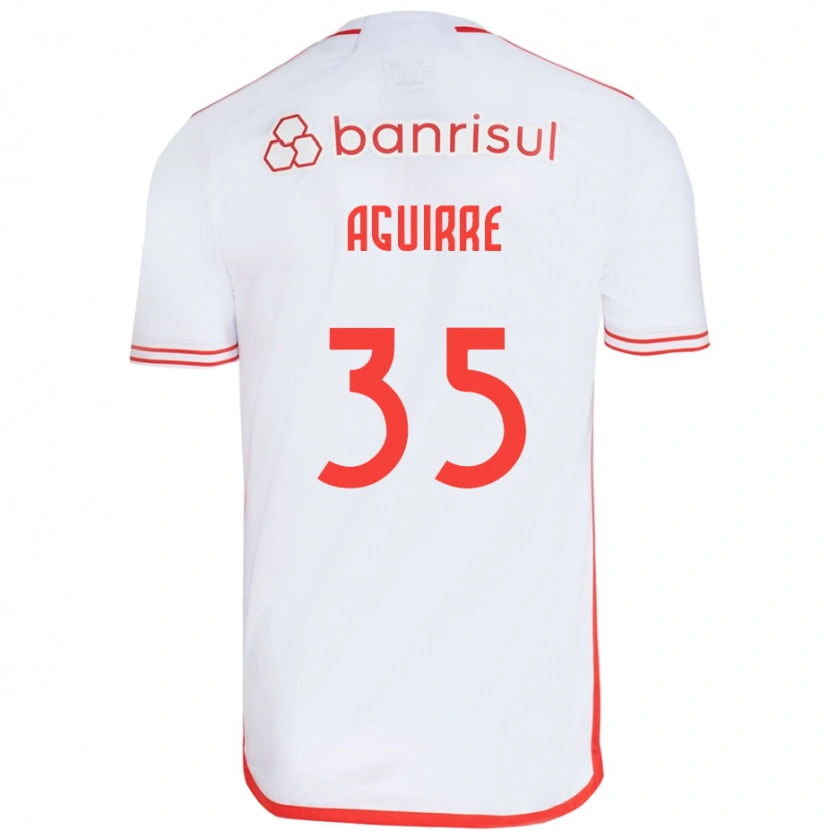 Danxen Damen Braian Aguirre #35 Weiß Rot Auswärtstrikot Trikot 2025/26 T-Shirt