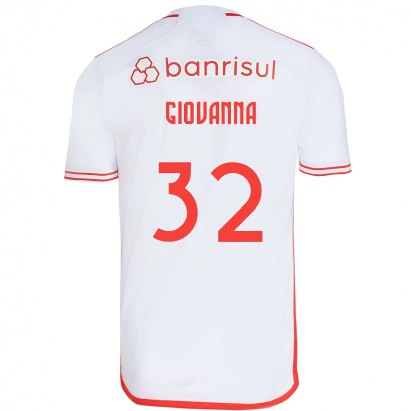Danxen Damen Giulia Giovanna #32 Weiß Rot Auswärtstrikot Trikot 2025/26 T-Shirt